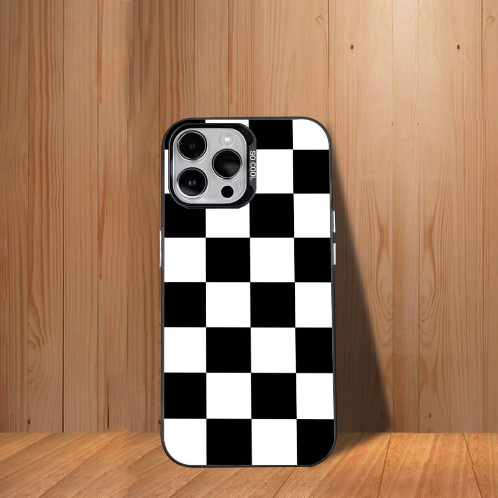 C-Chess Board-ES Phone Case For iPhone 17,16,15,14,13,12,11,Mini,Pro,SE,MAX White Matte Shockproof Cover