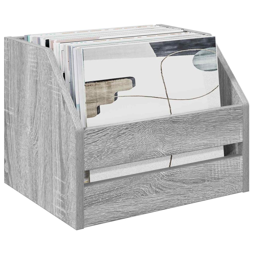 Vinyl Album Box 2 Pieces Sonoma Grey 38 x 30 x 29 cm