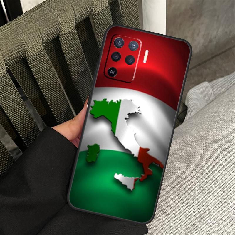 Italy Flag Case For Oppo A58 A18 A38 A78 A98 A17 A77 A80 A40 A60 A16 A76 A96 A74 A94 A54 A15 A57S Cover