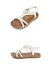 Summer 2026 Women's Bohemian Wedge Sandals with Flowers and Rhinestones, Large Size Beach Shoes