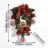 Christmas Moose Hanging From A Tree with Red Fruits and Christmas Wreath As Outdoor Garden Decoration Item
