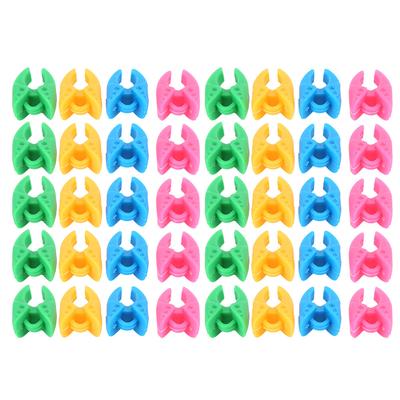 40 Stück Spulenfixierclips Silikon Bunte Spulenclips für Nähgarnzubehör
