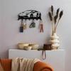 Modern Black Metal Key Holder Wall Mount Entryway Organizer Car Keys Mail Rack Hallway Front Door Foyer Home Decor Durable Sleek Wall Hooks