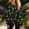 Women's Fashion Casual Christmas Print Pullover Long-Sleeve Hooded Sweatshirt