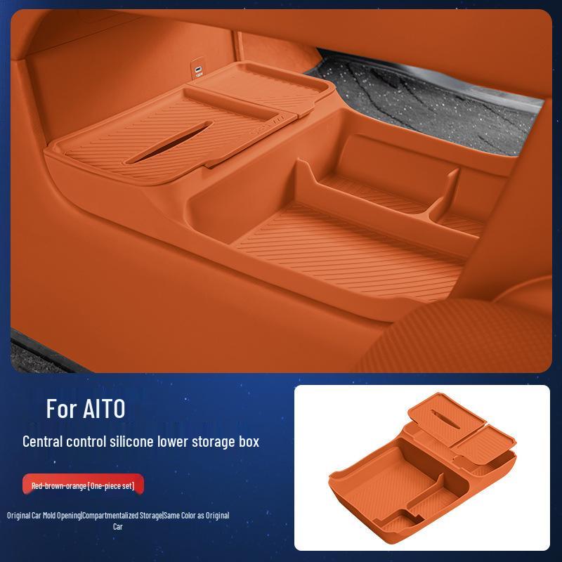 

AITO M7/M8 Center Console Silicone Storage & Tissue Box - Car Interior Accessory Upgrade