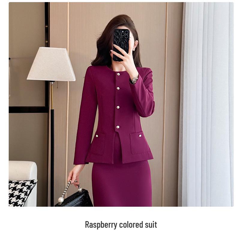 Women s Spring Blazer & Half Skirt Set - Formal Host Attire & Workwear 3XL