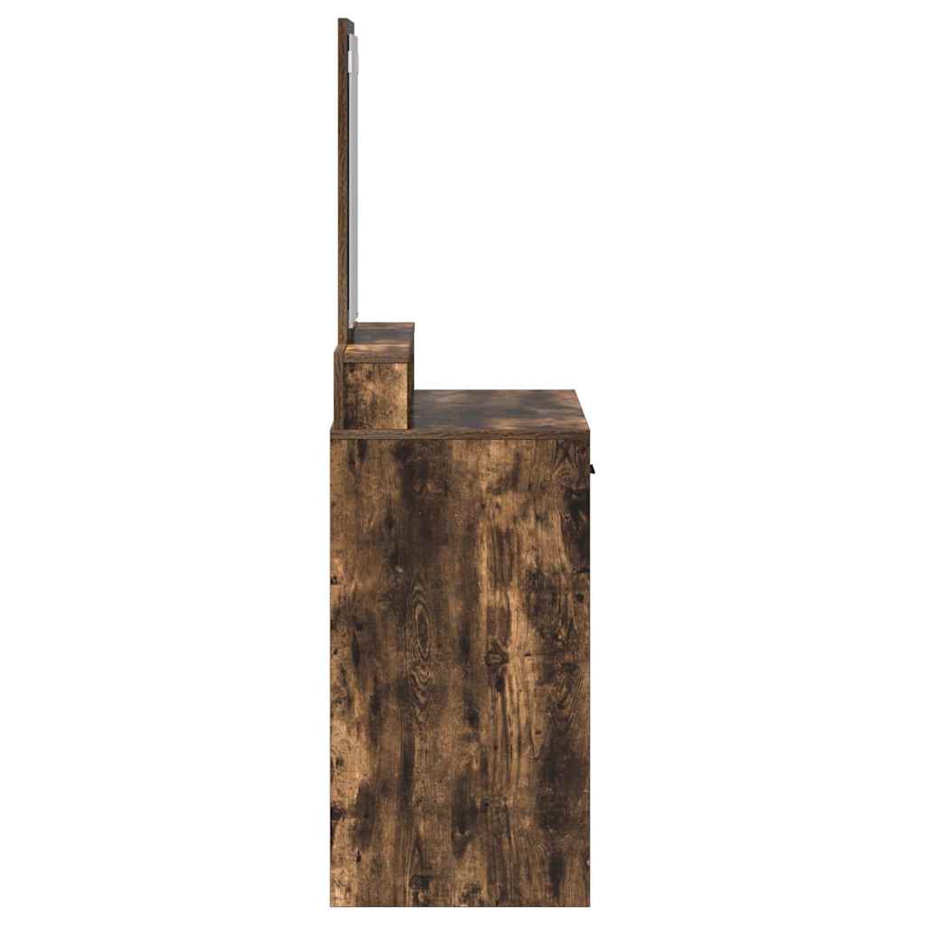 Makeup Table Smoked Oak 79 x 41 x 140 cm Engineered Wood