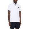 STONE ISLAND Ss25 Logo Slim Fit Polo Shirt Men Tops White K1S1522002-SCS0018-V1001