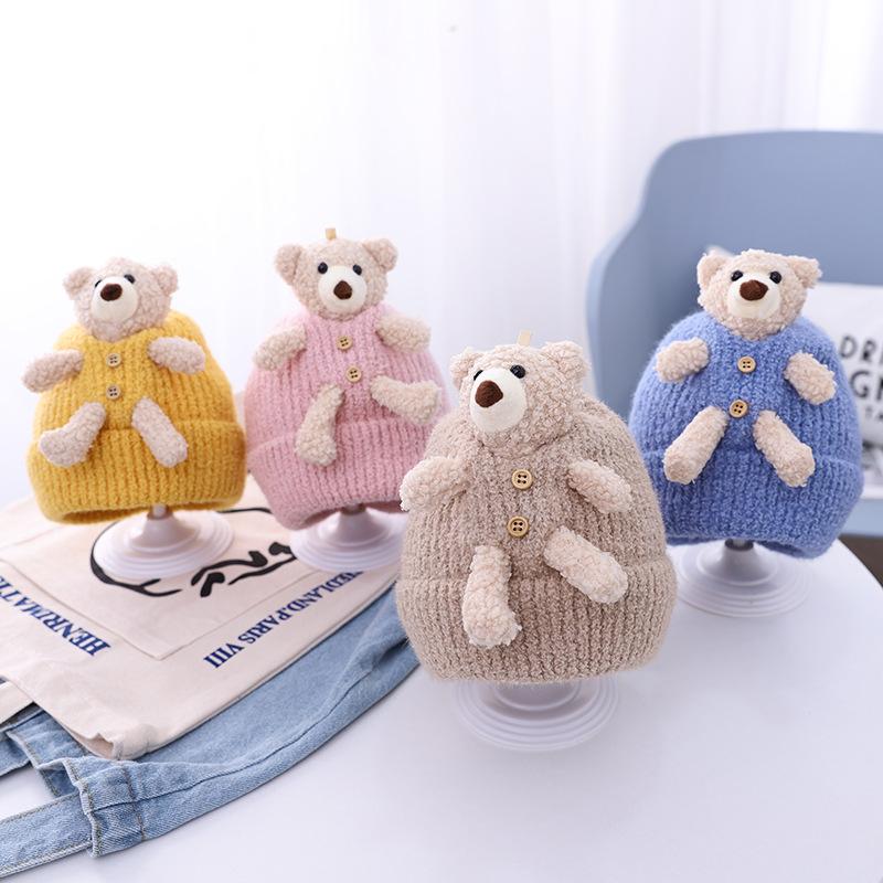 Buy Baby Winter Hat Cute Bear Plush 