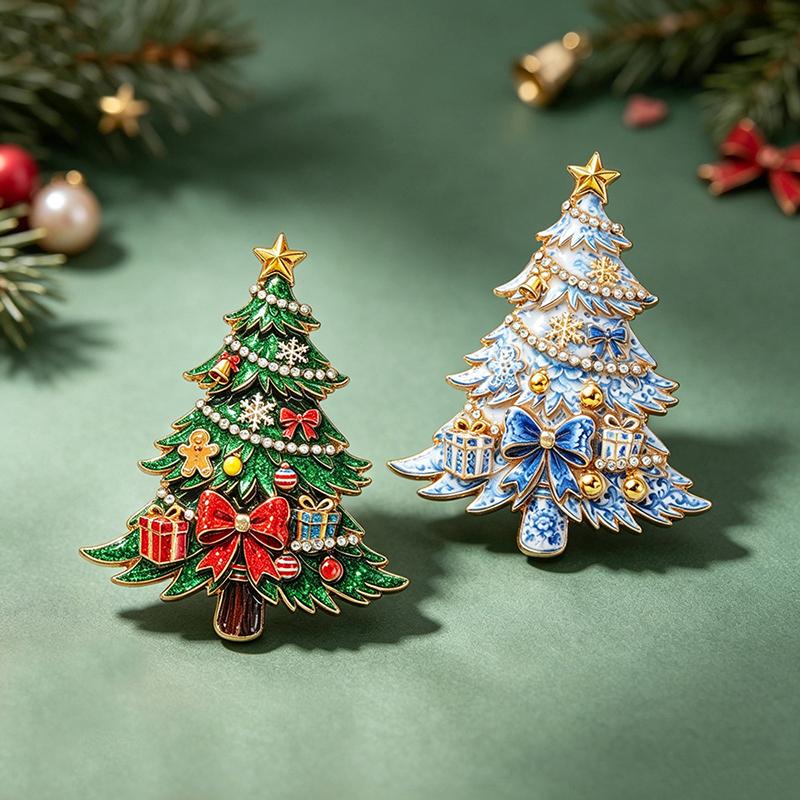 Christmas Themed Brooch Sparkly Rhinestone Cute Designs For Holiday Wear Christmas Party Gifts Fashion Jewelry