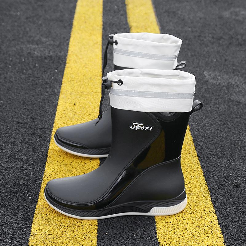 Rain Boots Women's Waterproof Shoes Women's New Rain Shoes Japanese Non-slip Water Shoes Platform Rubber Shoes Fashion Overshoes