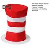 Cappello a Cilindro a Righe Rosse e Bianche Cappello Alto Stufa Papillon Guanti Costume Accessorio Cosplay per Festa di Halloween per Bambini e Adulti