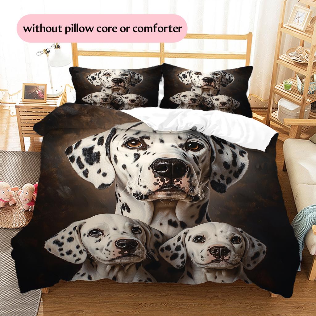 Dalmatian Pattern Bedding Home Decoration Birthday Gift (1 * duvet cover + 2 * pillowcase, without core)
