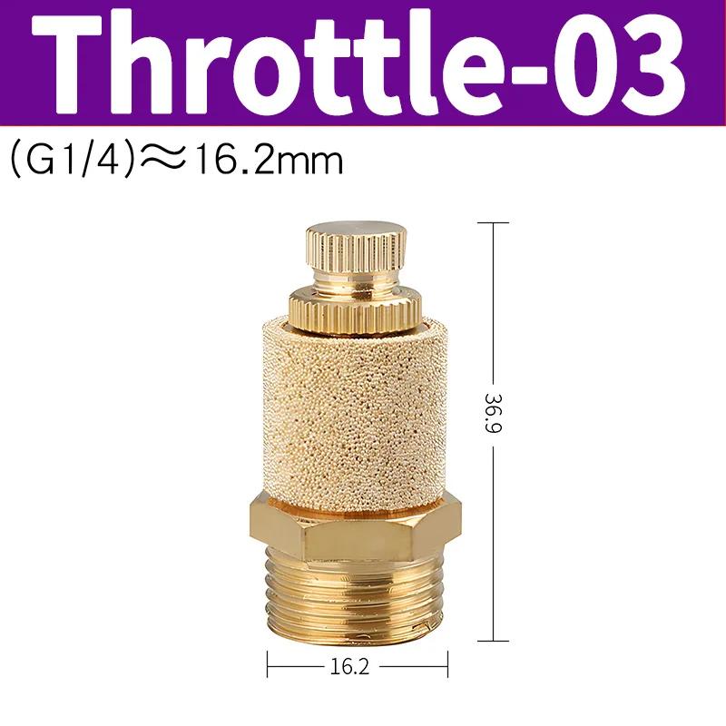 10PCS/50PCS/200PCS Pneumatic Brass Exhaust Muffler BSL M5 1/8 1/4 3/8 1/2 BSP Male Thread For Air Noise Adjustable Long Short