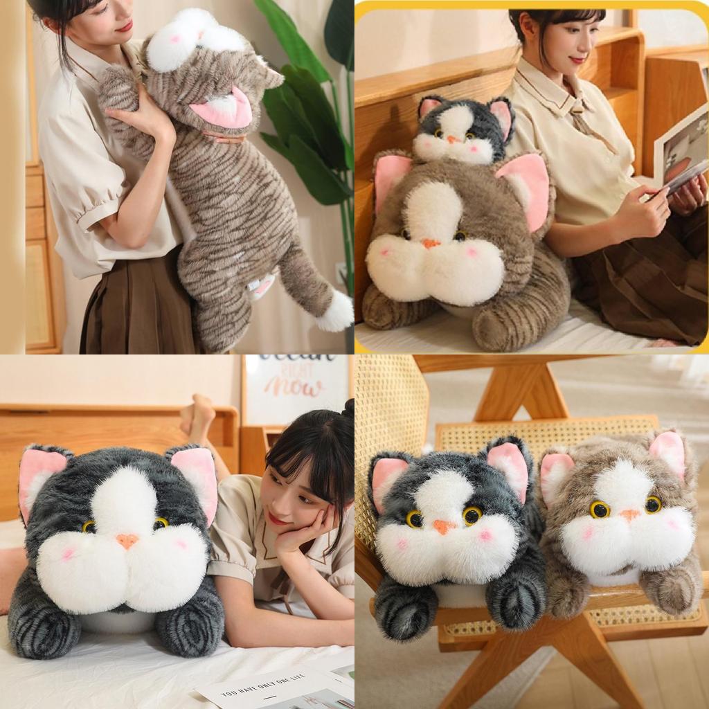 Cute Floppy Cat Plush Toy Soft Pp Cotton Kids Comfort Pillow Stuffed Animal