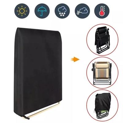 Waterproof Sun Lounger Cover, Folding Reclining Chair Cover for Outdoor Patio Garden Furniture