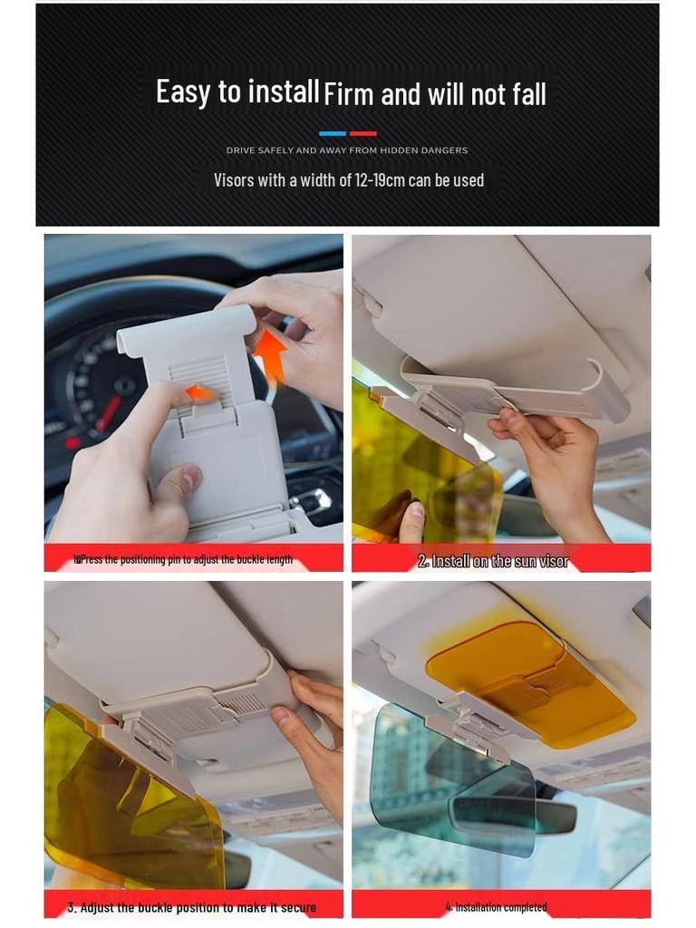 Óculos de motorista: Viseira Antirreflexo para Carro Dia e Noite e Óculos de Visão Noturna para Proteção Ocular