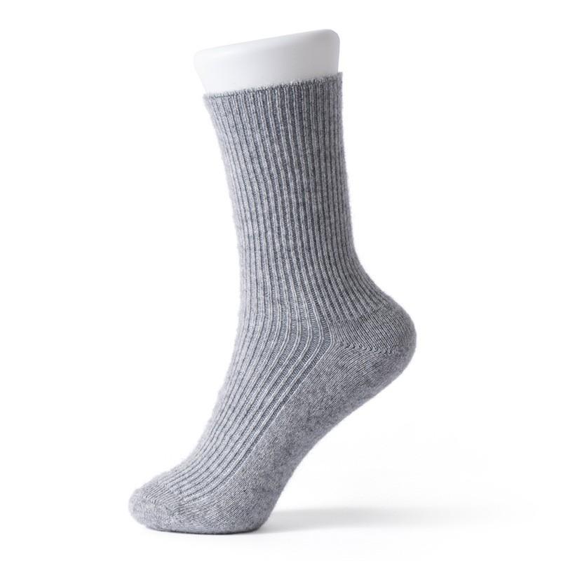 Womens Cashmere Blend Mid-Calf Socks Solid Color Soft Warm Casual Sports Soccer
