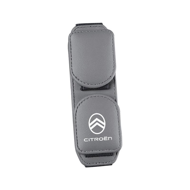 Leather Car Sun Visor Glasses Clip Eyeglass Holder Sunglasses For Citroen C5X e-C4 X e-C3 C4 C3 C5 Berlingo C-Elysee C-Crosser Akr256