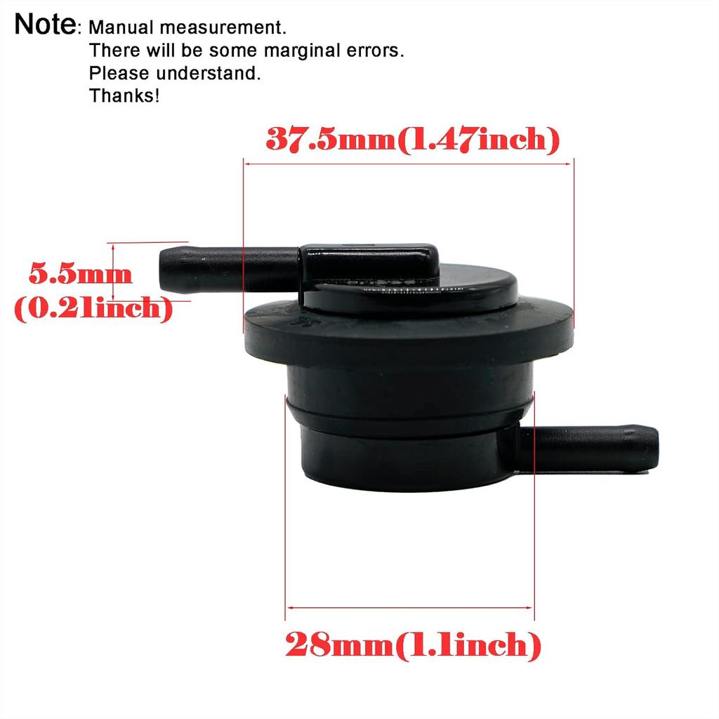 Gas Fuel Tank Vent Valve w/Grommet for Predator 212 6.5hp 224 Max Engine, Roll Over Valve for Generac Gas Pressure Washer 212cc 420cc Predator