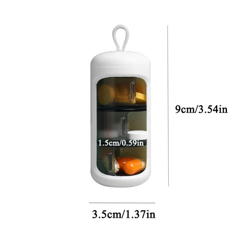 3 Grids Tablet Storage Container Plastic Medicines Dispenser Box Mini Pill Case