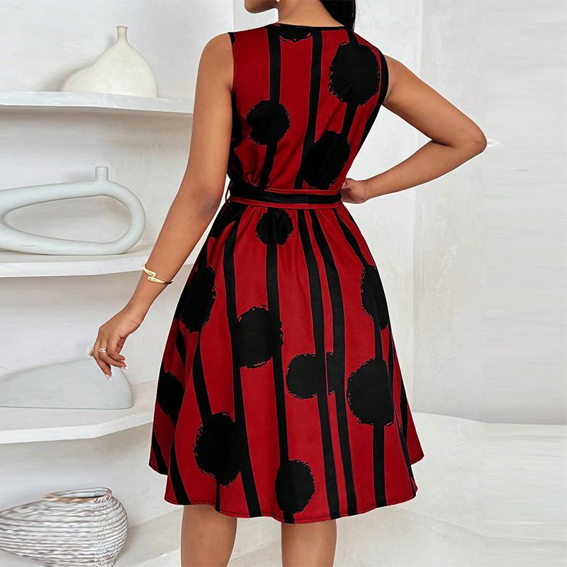 Women's Clothing Summer Fashion Style Dress Belt Vest A-line Skirt for Women Party Dress