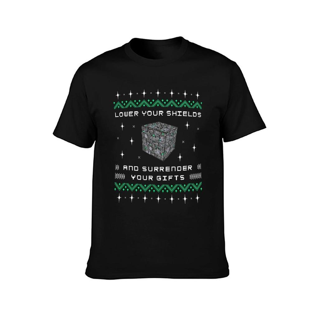 Borg Cube Funny Ugly Christmas Sweater T-Shirt t shirts for man slim fit men t shirt cotton 100% T-Shirt