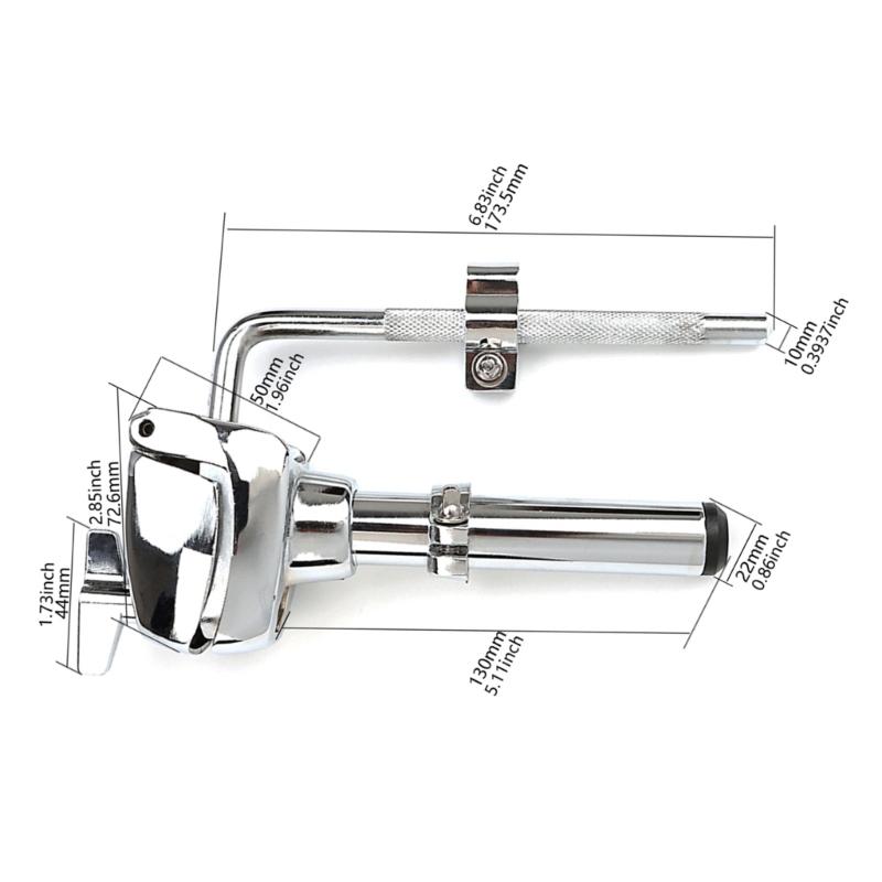 Drum Holder Single Arm Stand Rack Cymbal Mount Holder Percussion Drum Set Clamps Mount Hardware Easy to install