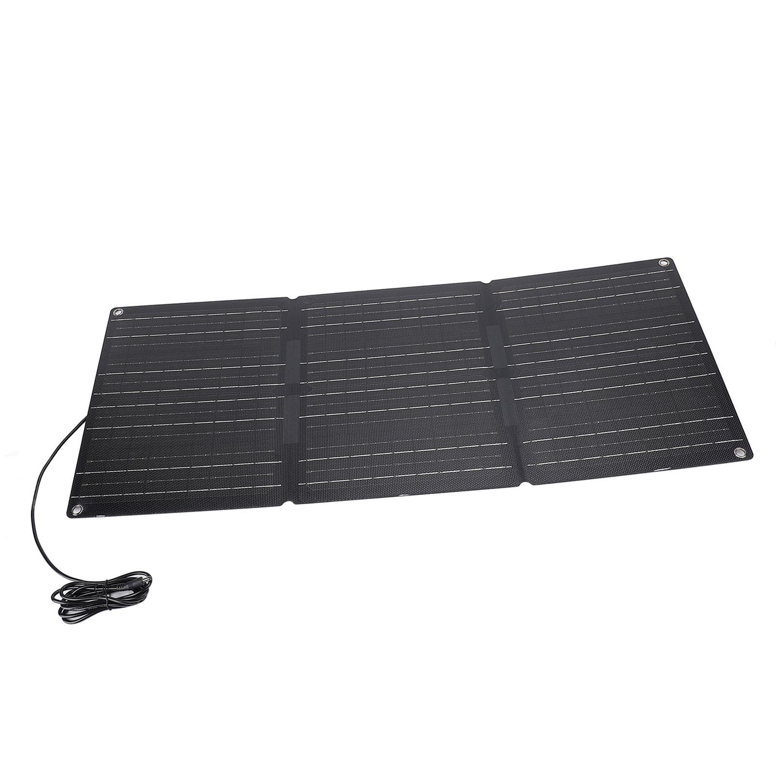100W Foldable Solar Panel Kit, Portable 3 Way Solar Panel Controller with OBD Interface for Outdoor Activities Camping Travel Exploring Hiking
