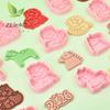 Year Of The Horse Cookie Cutters Chinese New Year 3D Cartoon Horse Shape Pressable Biscuit Mold Cookie Stamp Kitchen Baking Tool
