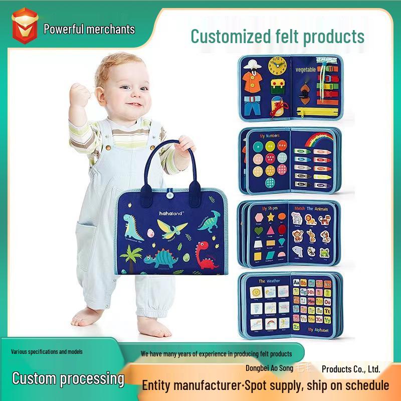 Montessori Toddler Felt Busy Board - Early Education Puzzle & Learning Tool