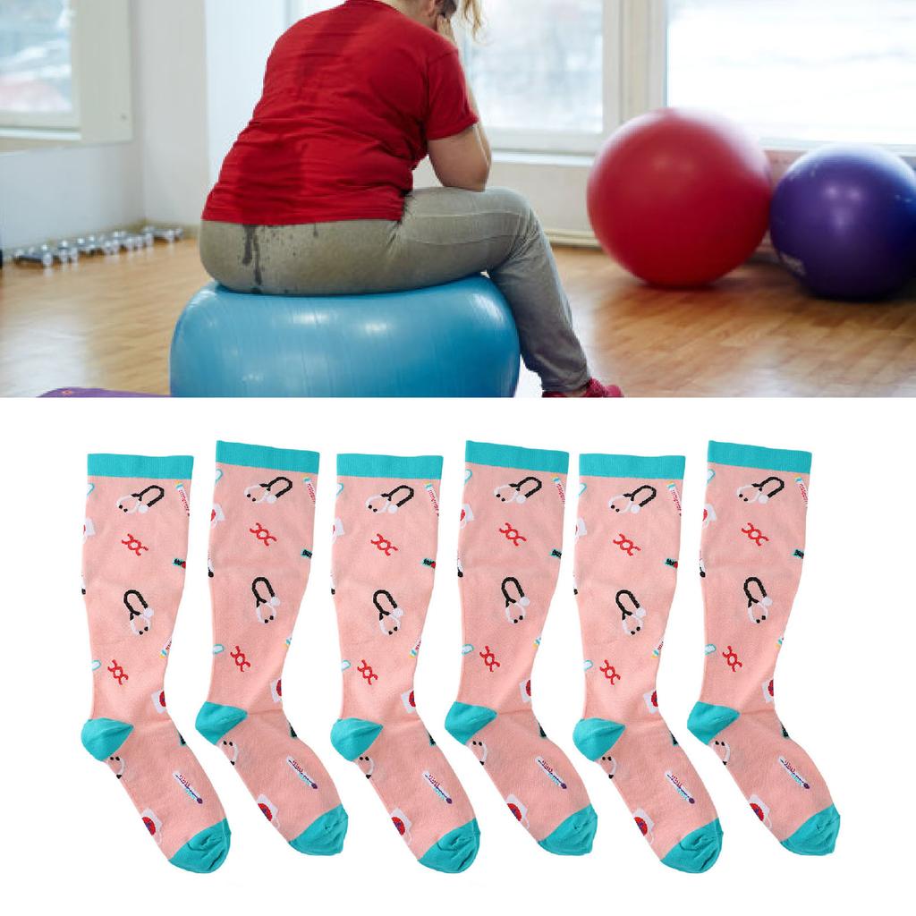 3 Pairs Extra Wide Calf Compression Socks for Men Women Knee High Graduated Support Plus Size Compre