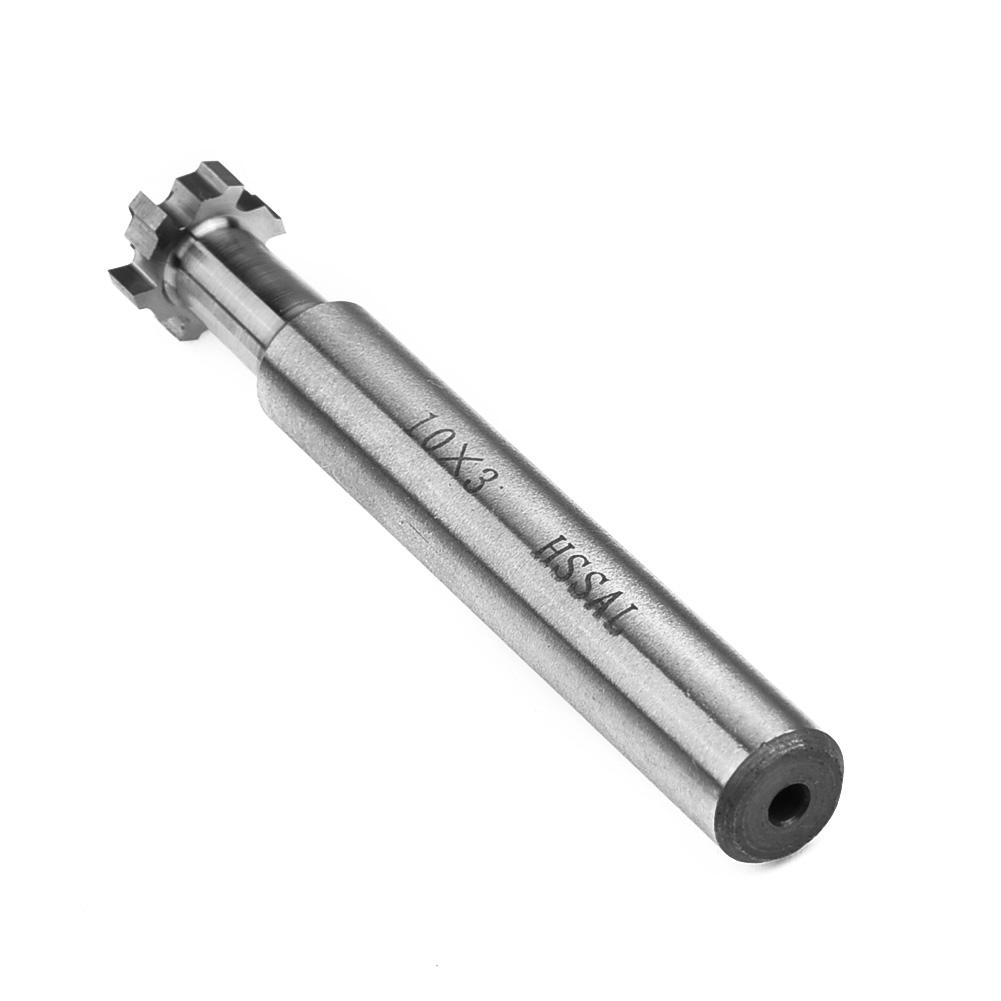 

Drill T-Slot Head Cutter Tip Engraving Milling Diameter 10mm*3mm Router 6 Flute HSS Shank End Mill Metal working China Mainland