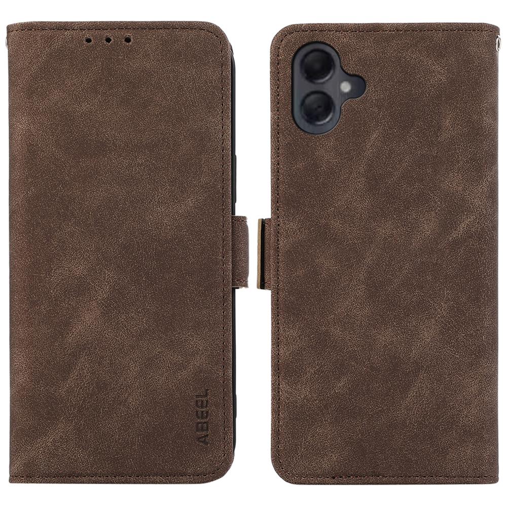

ABEEL For Samsung Galaxy A06 4G Case PU Leather Folio Stand View RFID Blocking Phone Cover F