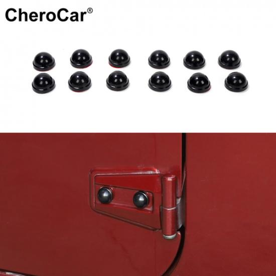 12Pcs Engine Hood Door Hinge Screw Protector Trim Cover for Jeep Wrangler JK 07+
