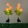Solar Garden Light Strip with Luminous Flowers and Stems, Upgraded Solar Panel Outdoor Decorative Lanterns, High-quality Courtyard Lighting