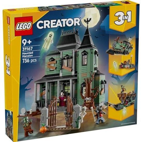 LEGO Creator Mansione Infestata 31167 Giocattolo Ragazzi Ragazze Regalo di Compleanno Mattoncini 9 Anni 10 11 Scuola Elementare Halloween Strada Diorama Regalo Madre 736