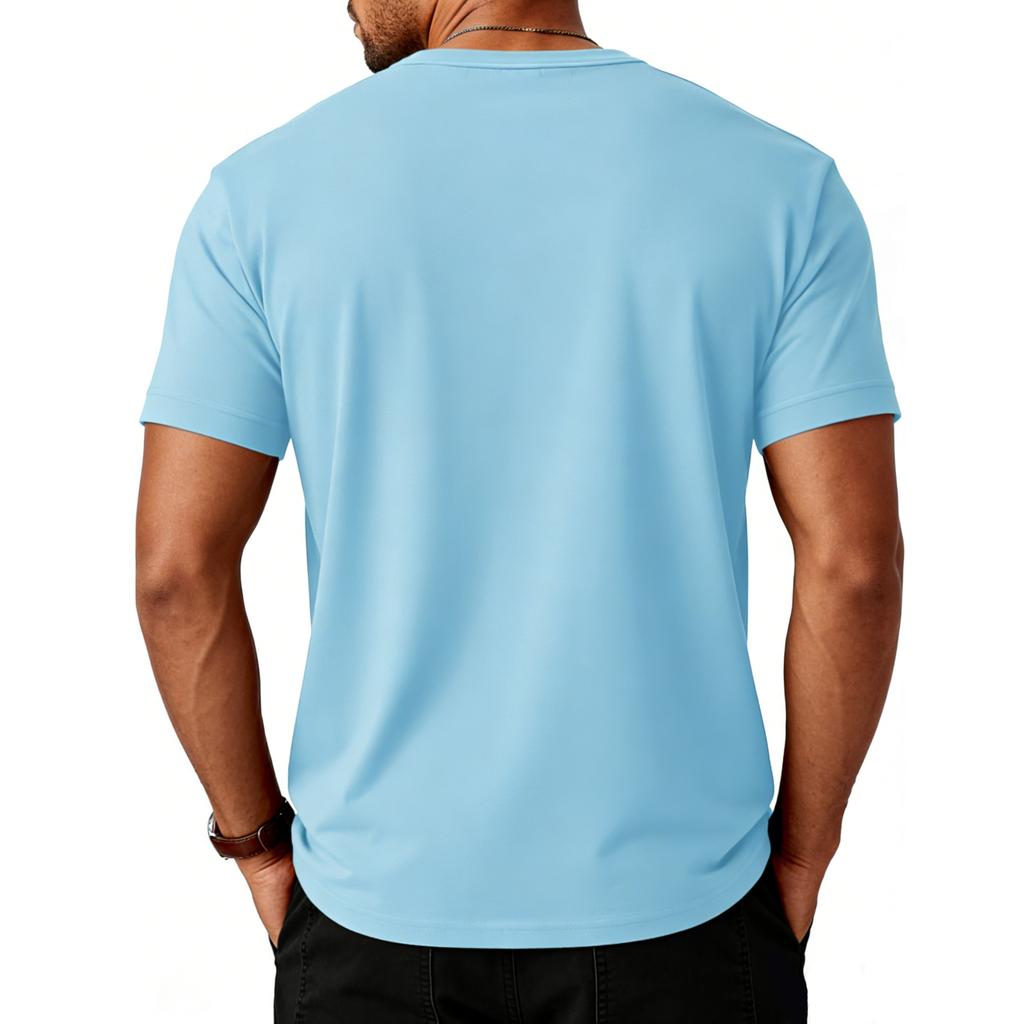 Men's Color Casual Short Sleeve Top Casual Shirt Summer Short Sleeve Shirt