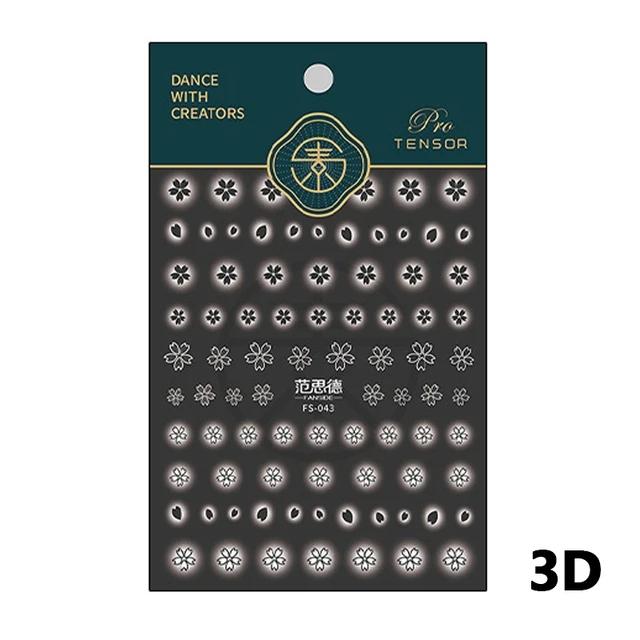 1pcs 5D Relief Colorful Star Nail Art Stickers Multi Macaron Mangxing Nail Decorations Self Adhesive Decals Accessories
