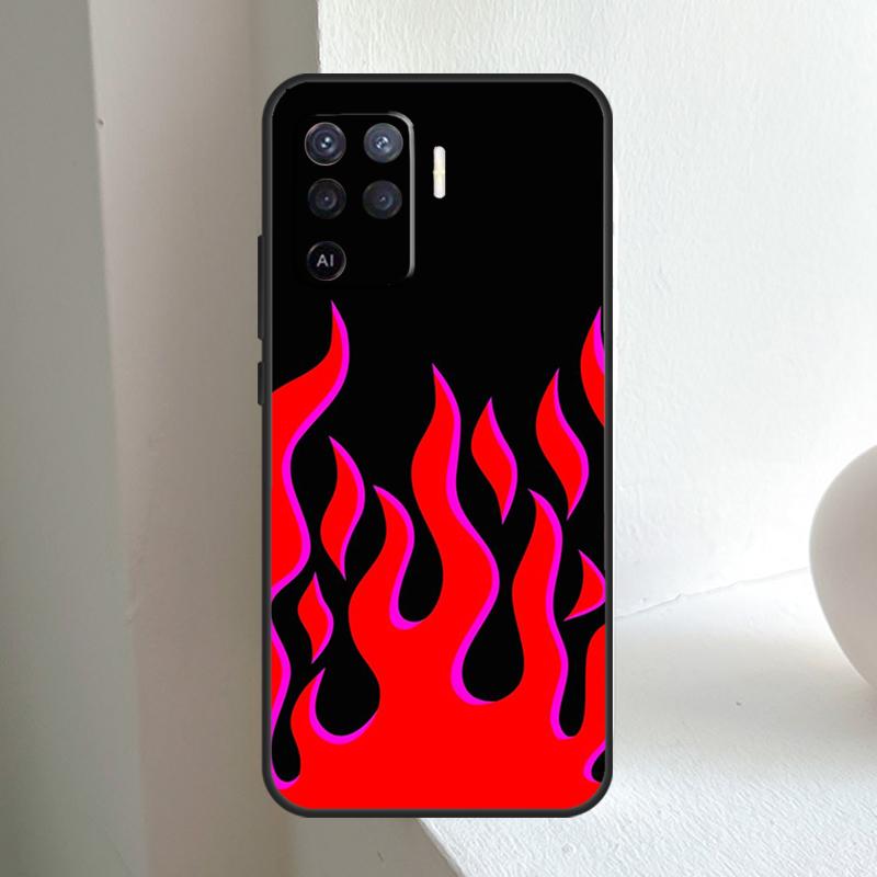 

Blue Red Flame Fire For OPPO A78 A98 A18 A38 A58 A5 A6 Pro A15 A17 A57 A16 A76 A96 A54 A74 A94 A40 A60 A80 Case OPPO A15