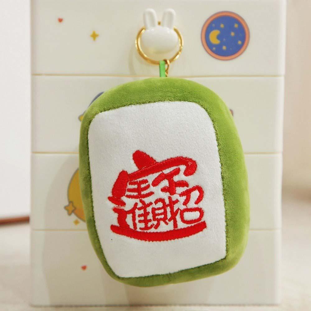 

Good Luck Mahjong Plush Key Chain Chinese Character Backpack Pendant Mahjong Plush Keyring Hipster Be Rich 12cm