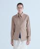 VOYONN Suede Adjustable Waist Outerwear Cream Beige 0175