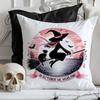 1pc Pink Halloween Cushion Cover Cute Ghost Pumpkin Witch Print Washable Cover Halloween Them Party Living Room Bedroom Decor
