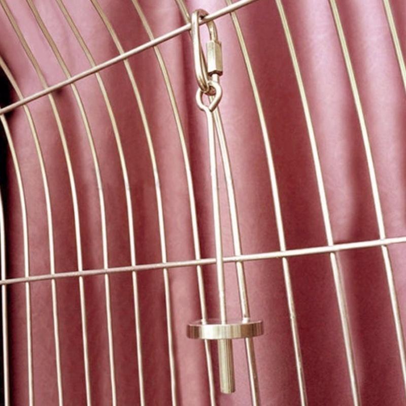 1pcs Parrot Bird Stainless Steel Fruit Fork Feeder Birdcage Hanging Vegetable Holder  Bird Feeders