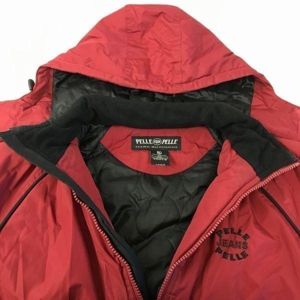 Pelle Pelle Waterproof Nylon Padded Blouson Outer Jacket Parka Men's XL Red Mark Buchanan(USED)
