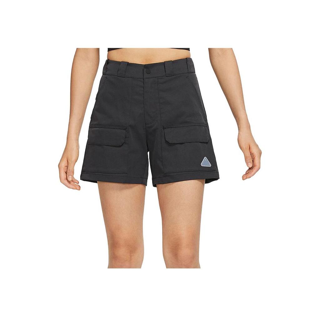 Jordan Elastic Mid-Waist Straight Shorts With Logo Women Bottoms Black DQ4546-010