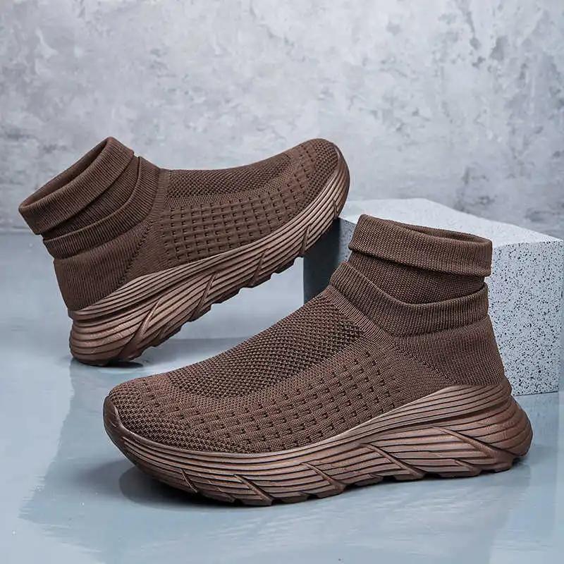 Army Green High Platform Skatista Tennis Flats Sneakers 49 Size Husband Walking Shoes Woman Sport Resale High-level Scarp