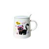Cute and Funny Princess Cat Ceramic Water Cup New Style for Girls Household Mug Milk Coffee Cup with Lid Spoon