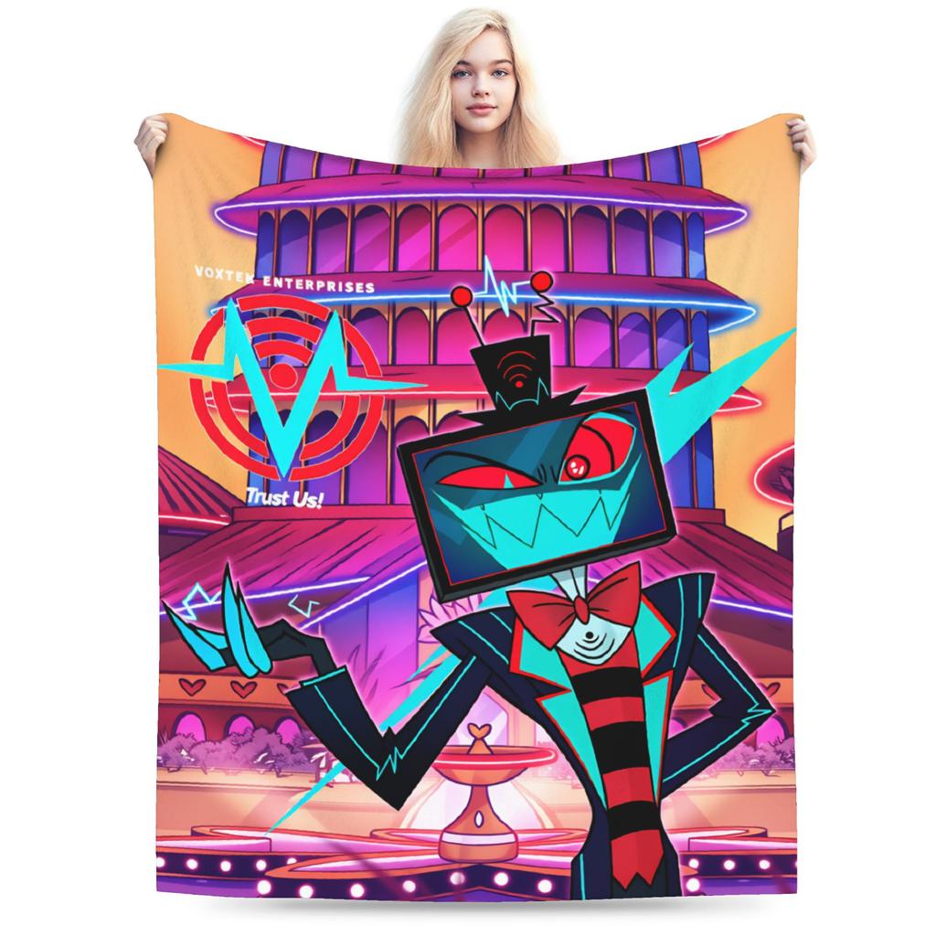 Relax Alastor Vox Blankets Quality Soft Warm Hazbines Hoteles Bedding Throws Autumn Students Couch Chair Fashion Bedspread