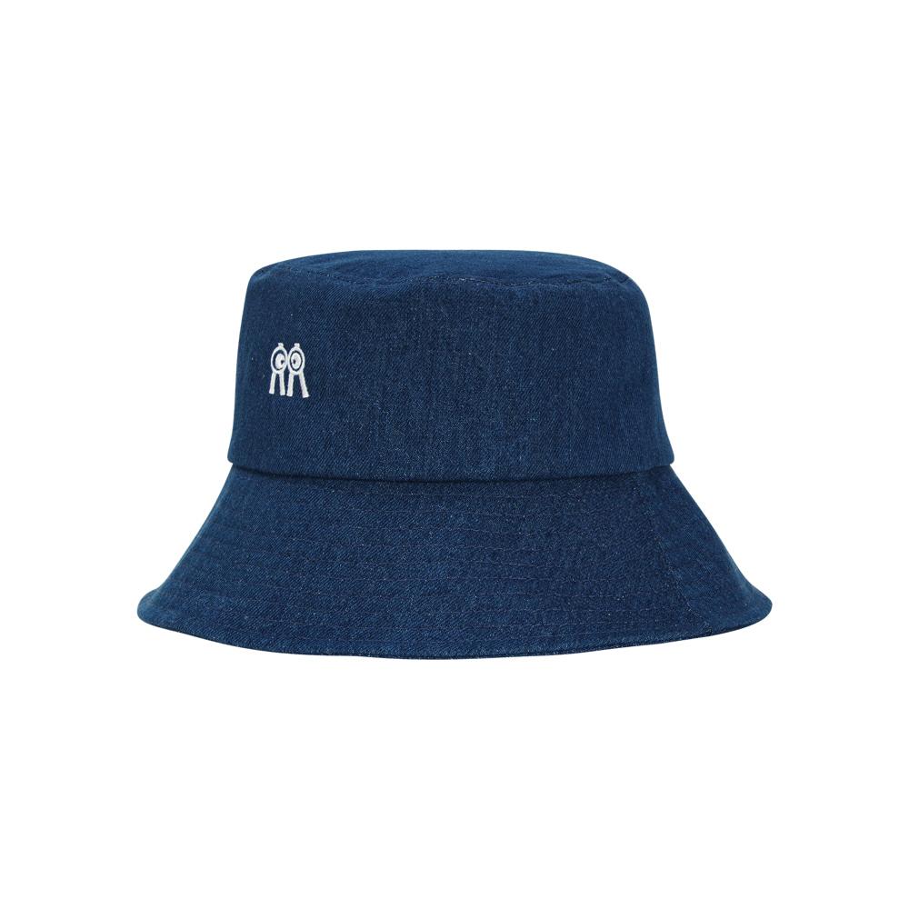 ROLLINGROLLEYE Bucket Hat Denim White Logo